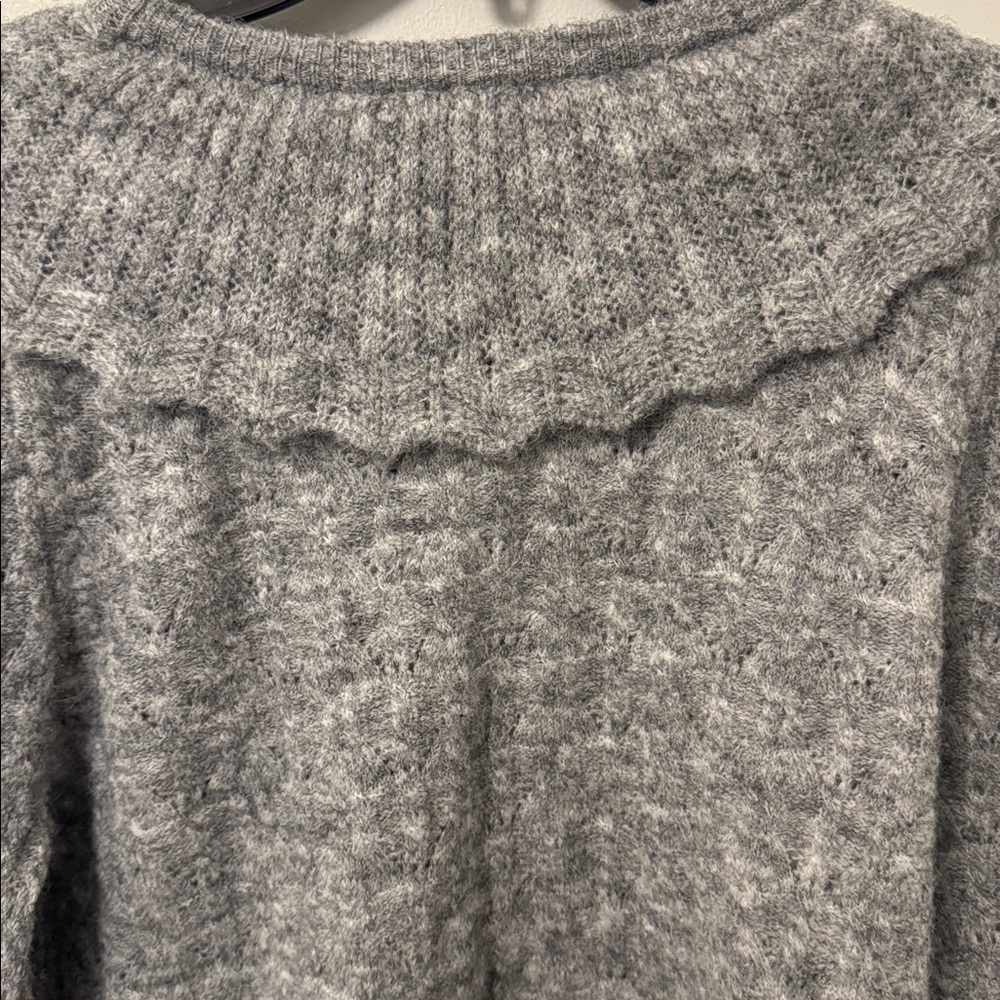 NWT Astr Safford Peter Pan Collar Sweater In Grey XS - Picture 8 of 9